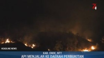 Gunung Wongge NTT Terbakar