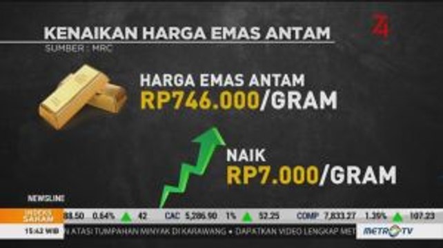 Harga Emas Antam Melonjak ke Rp746 Ribu/Gram