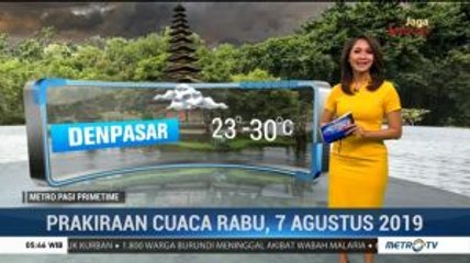 Prakiraan Cuaca Rabu 7 Agustus 2019