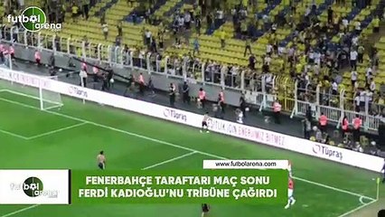 Fenerbahçe taraftarı maç sonu Ferdi Kadıoğlu'nu tribünlere çağırdı