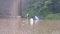 cyclist edinburgh floods