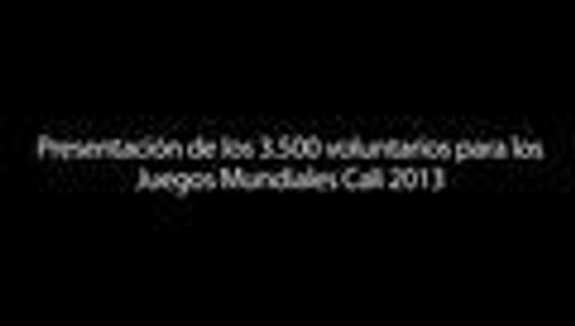 Listos los 3500 voluntarios para los Juegos Mundiales Cali 2013