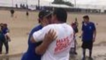 Tres minutos de abrazos tras años de separación en frontera