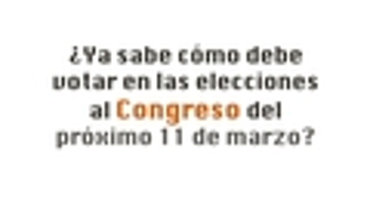 ¿Cómo debe votar en las elecciones al Congreso?