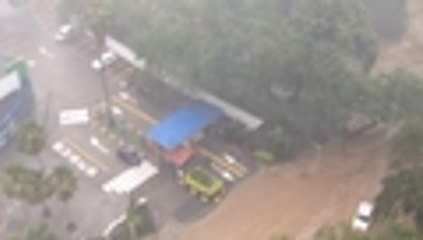 Vías del Zoológico inundadas por las fuertes lluvias