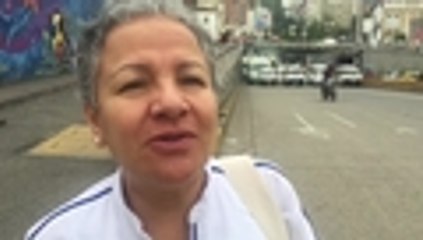Ciudadana afectada por movilización sobre la Calle 5