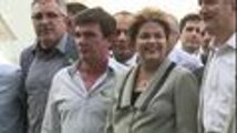 Dilma Rousseff visitó el estadio Arena Corinthians de Sao Paulo