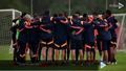 Primer Plano del entreno de la selección Colombia, previo al juego con Japón