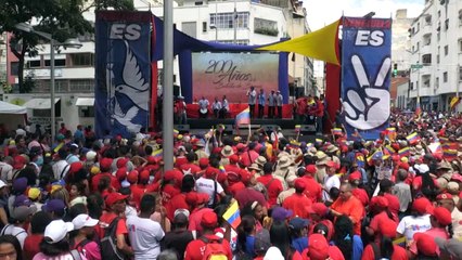 Tải video: Chavistas marchan en rechazo a 