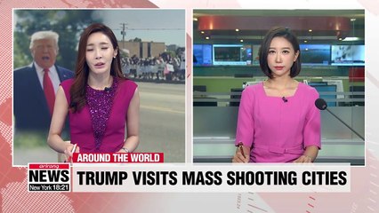 Trump visits two cities traumatized by mass shootings