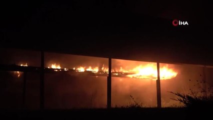 Pazar yerinde yangın 7 dükkan kullanılmaz hale geldi