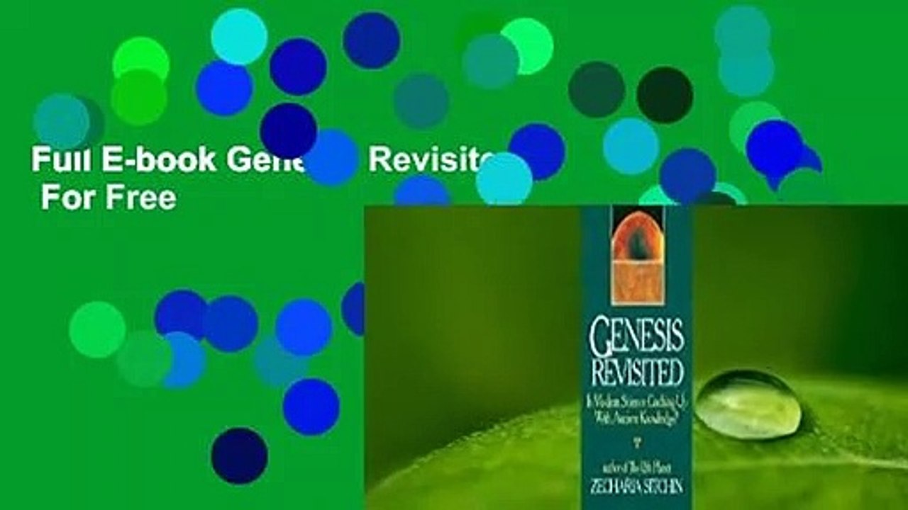 Full E-book Genesis Revisited  For Free