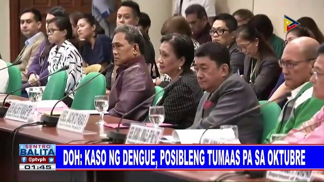 DOH: Kaso ng dengue, posibleng tumaas pa sa Oktubre
