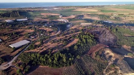 Manavgat'ta orman yangınından etkilenen bölge havadan görüntülendi - ANTALYA