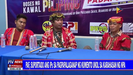 PAF, suportado ang IPs sa pagpapalaganap ng kuwento ukol sa karahasan ng NPA