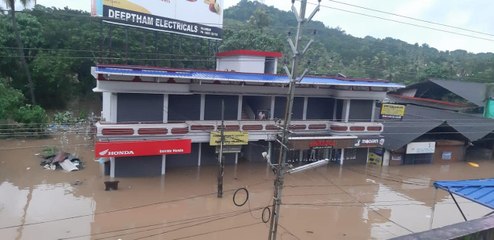 വെള്ളക്കെട്ടില്‍ ജനങ്ങളെ ഭീതിയിലാക്കി പെരുമ്പാമ്പ്