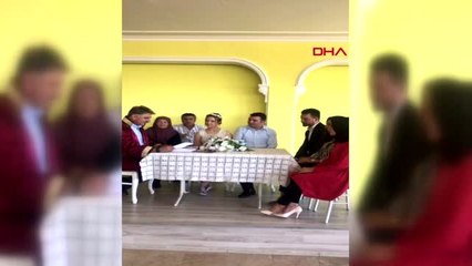 ISPARTA NİKAH ANINDA DEPREM BÖYLE GÖRÜNTÜLENDİ