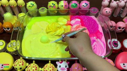 YELLOW Slime And PINK Slime || Mixing Random Things Into Slime | Satisfying Slime s|