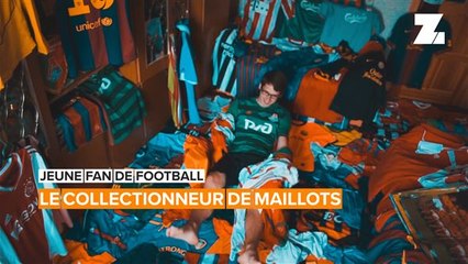 Jeune fan de football: la collection de maillots de Taras