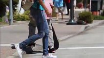 Crazy Old Man Attacks Skaters - Old Guy Breaks Up Skateboarding