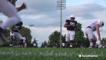 'Getting that rain work is important': How weather impacts major college football teams practices