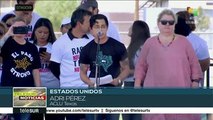 Reciben a Trump con protestas en visitas a heridos por tiroteos