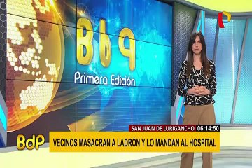 SJL: vecinos capturan a ladrón y le dan tremenda golpiza