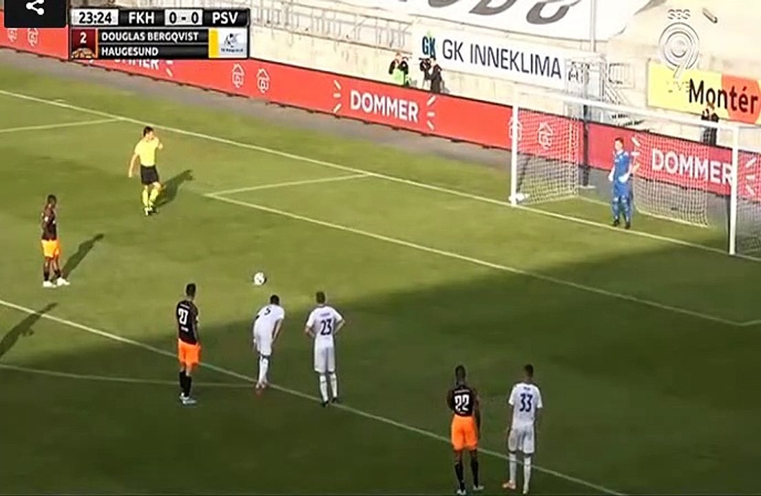 (Penalty)Bergwijn S. Goal HD -  Haugesund (Nor)	0-1	PSV (Ned) 08.08.2019