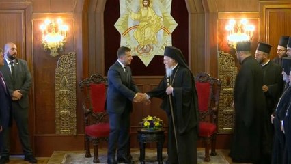 Politik und Kirche: Ukrainischer Präsident trifft orthodoxen Patriarch
