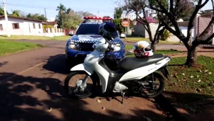 GM de Cascavel recupera moto furtada antes que a dona percebesse crime