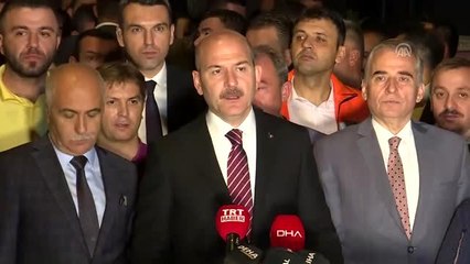 Soylu: "Şu anda yaklaşık talep edilen 400'e yakın çadırın yüzde 80'i kuruldu ve hala kurulmaya...