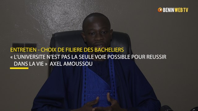 Entretien - Choix de filière des bacheliers : « L’université n’est pas la seule voie possible pour réussir dans la vie » Axel Amoussou