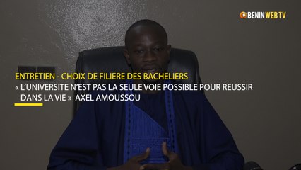 Entretien - Choix de filière des bacheliers : « L’université n’est pas la seule voie possible pour réussir dans la vie »  Axel Amoussou