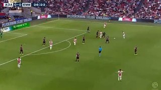 Ajax 1-0 E FC Emmen - 10/8/2019 ( Goal - 1:0 - 27'   van de Beek D. (Tadic D.), A)
