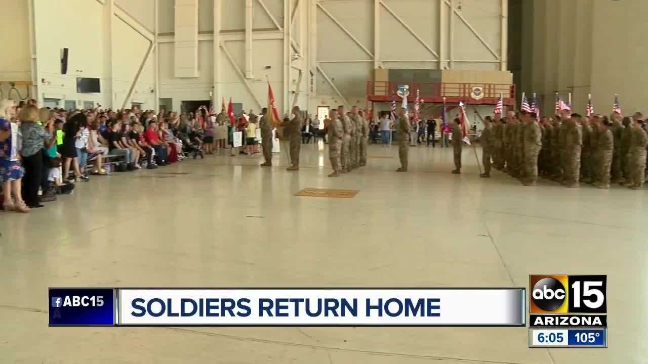 Families welcome Arizona National Guard soldiers home