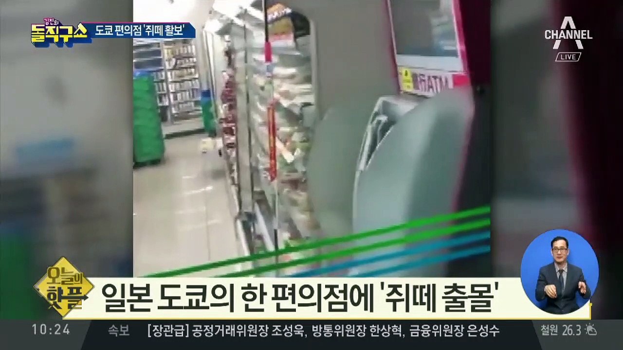 [핫플]일본 도쿄의 한 편의점에 ‘쥐떼 출몰’