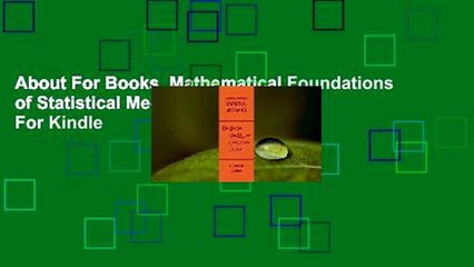 About For Books  Mathematical Foundations of Statistical Mechanics  For Kindle