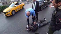 İstanbul’da motosikletlinin ölümden döndüğü an kamerada