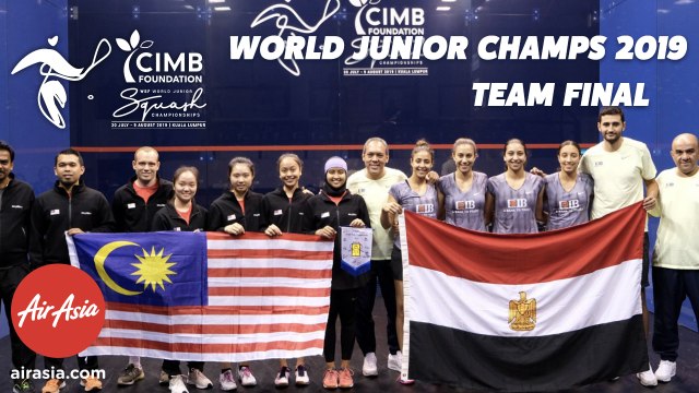WSF World Junior Squash Champs  2019 - Egypt v Malaysia - Teams Final