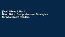 [Doc] I Read It But I Don t Get It: Comprehension Strategies for Adolescent Readers