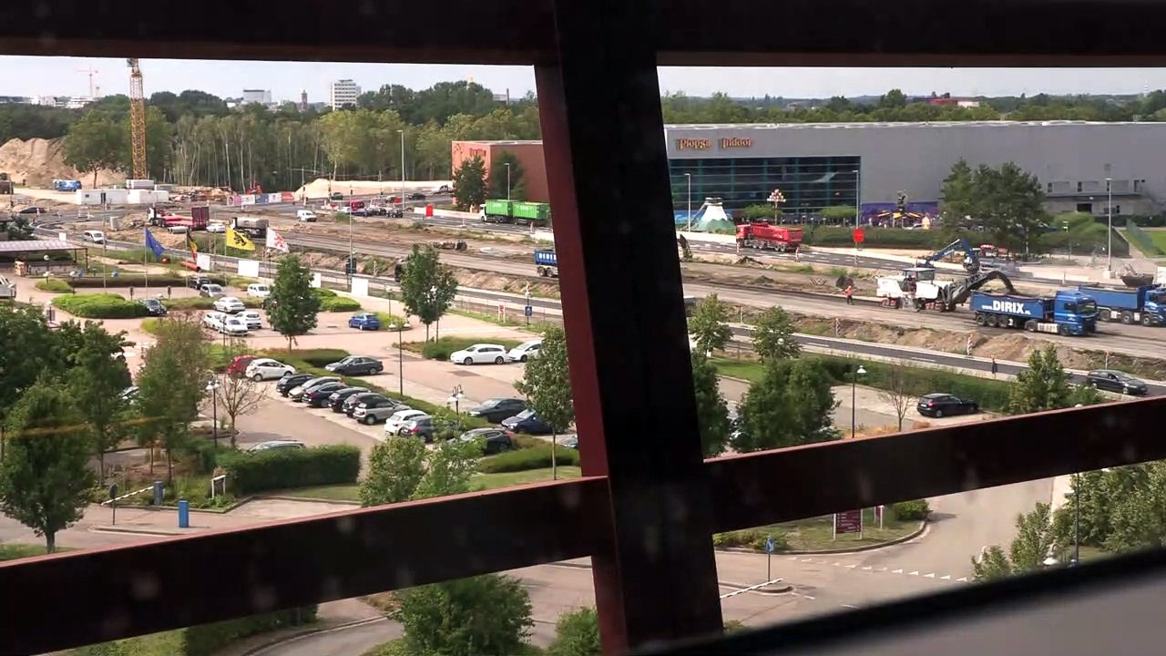 Timelapse Wegenwerken Universiteitslaan Hasselt