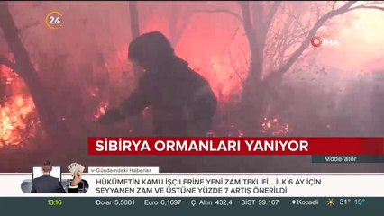 Sibirya ormanları yanıyor