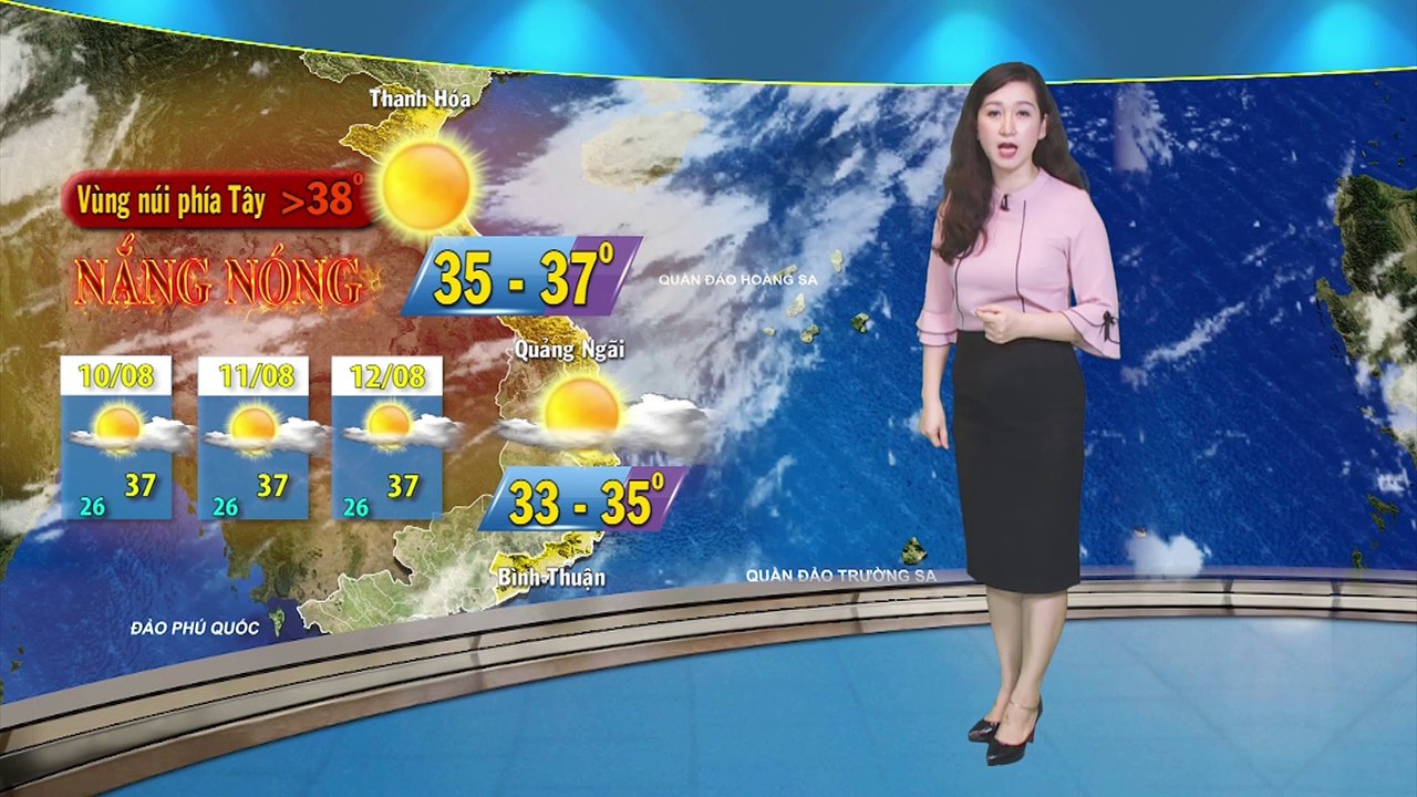 Dự báo thời tiết 3 ngày từ 10/8/2019 | Bản tin thời tiết khu vực