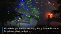 Hong Kong protesters gather for 'laser show' rally