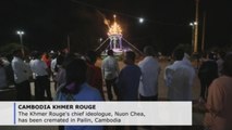 Fireworks light up cremation of  Khmer Rouge's chief ideologue
