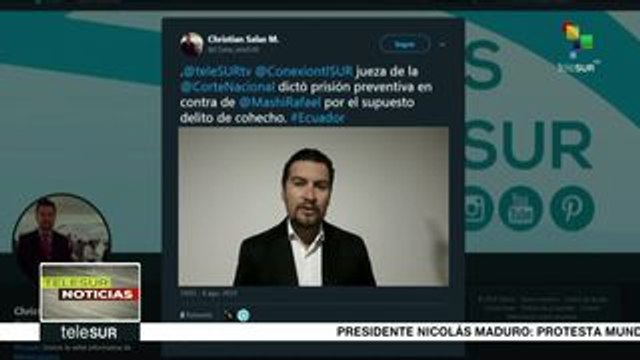 Dictan prisión preventiva contra expresidente Rafael Correa