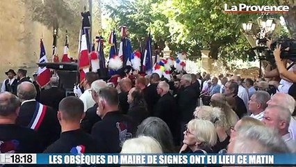 Vive émotion à Signes aux obsèques du maire Jean-Mathieu Michel