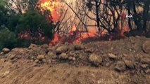 Yenişehir’deki orman yangını drone ile böyle görüntülendi
