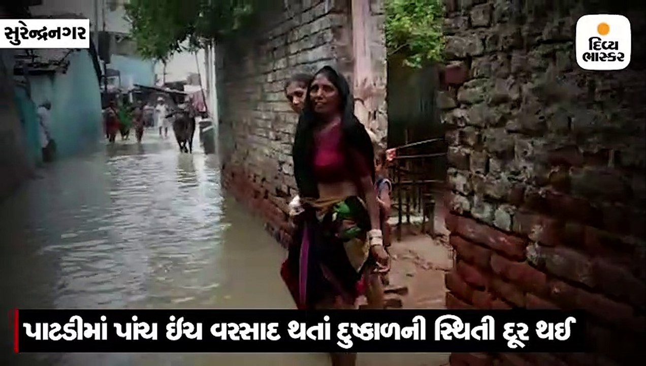પાટડીમાં એક જ દિવસમાં પાંચ ઈંચ વરસાદ, દુષ્કાળની સ્થિતિ દૂર, નદીઓમાં નવા નીર આવ્યા