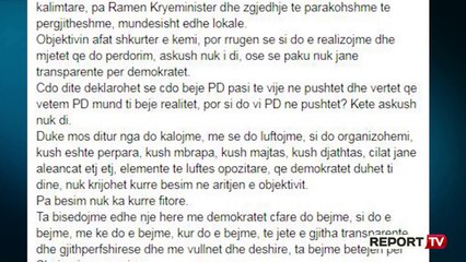 Report TV - Ristani sulmon sërish Bashën: Nxori PD-në jashtë sistemit